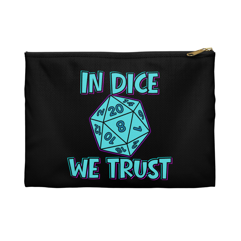 "In Dice We Trust" D20 Dice Bag for Gamers