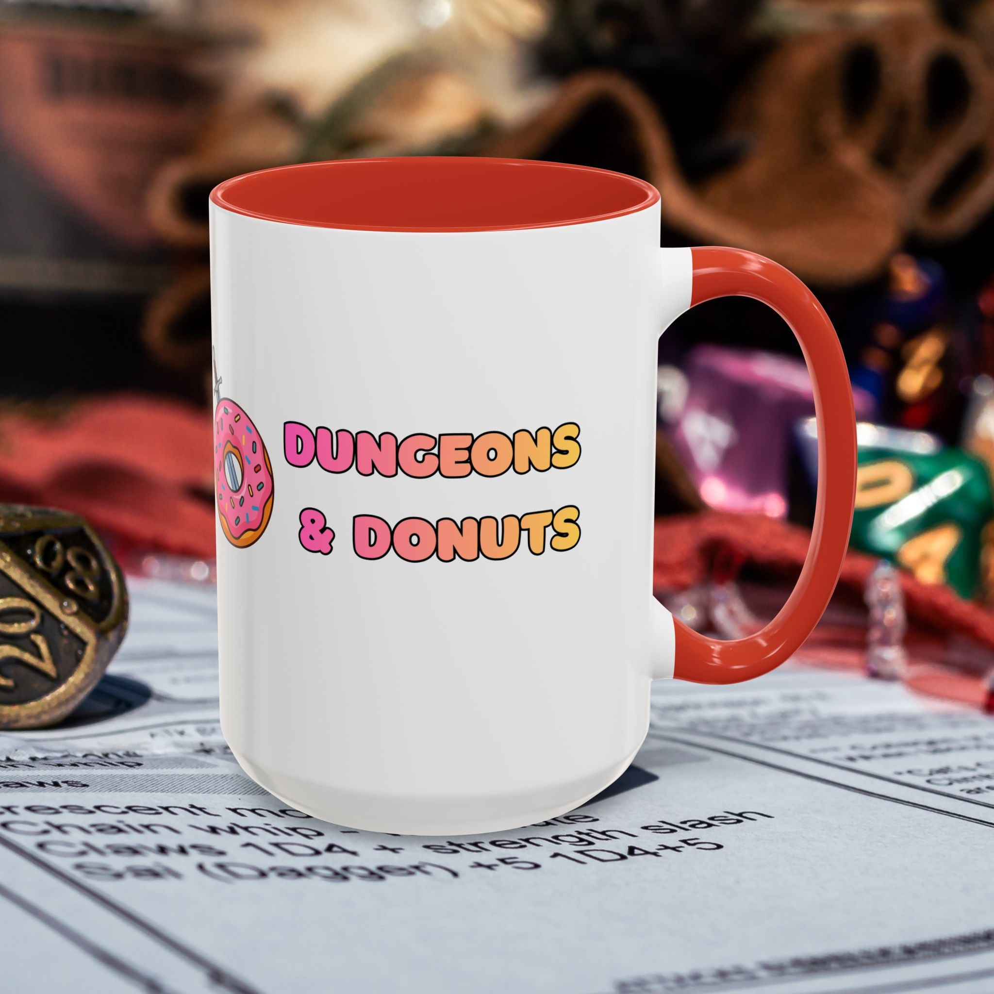 Dungeons & Donuts Accent Coffee Mug 15oz)