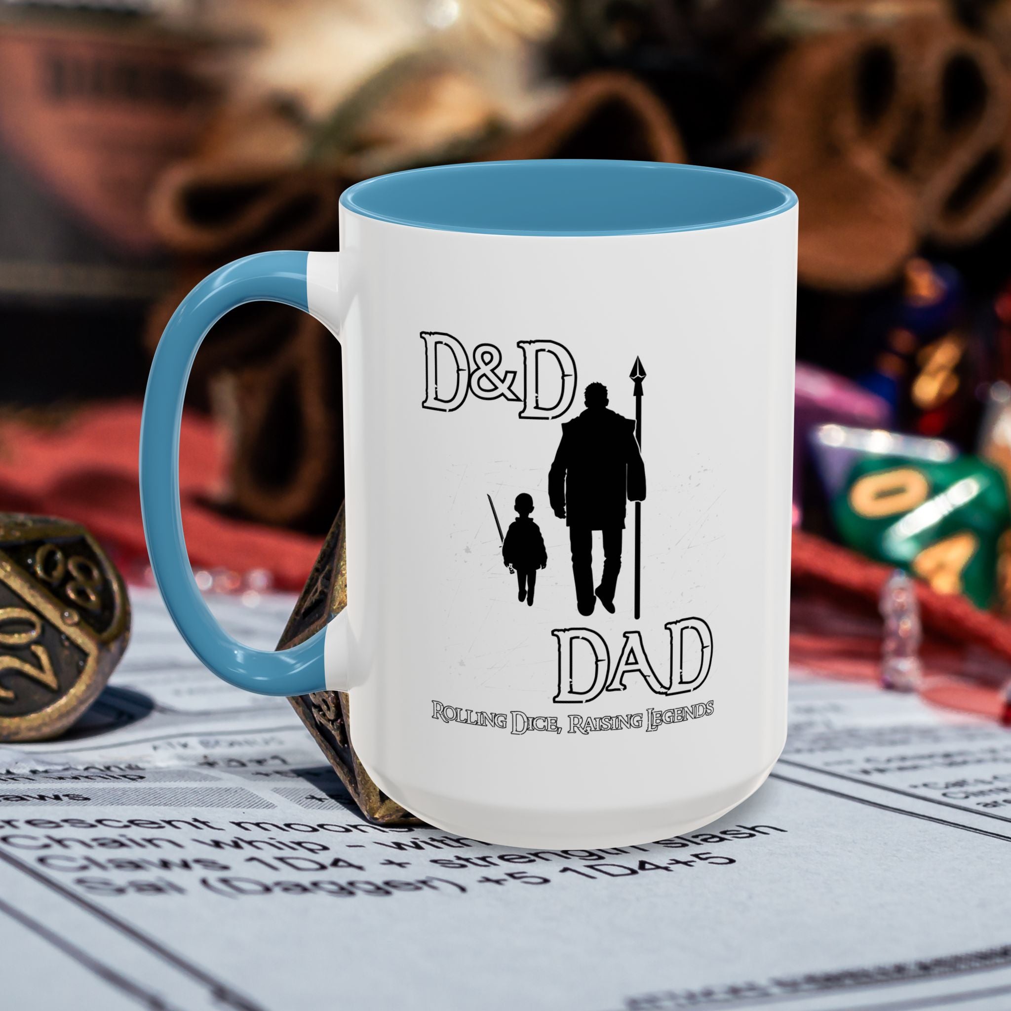 D&D Dad Accent Coffee 15 ozMug — Roleplay Father & Child Gaming Gift