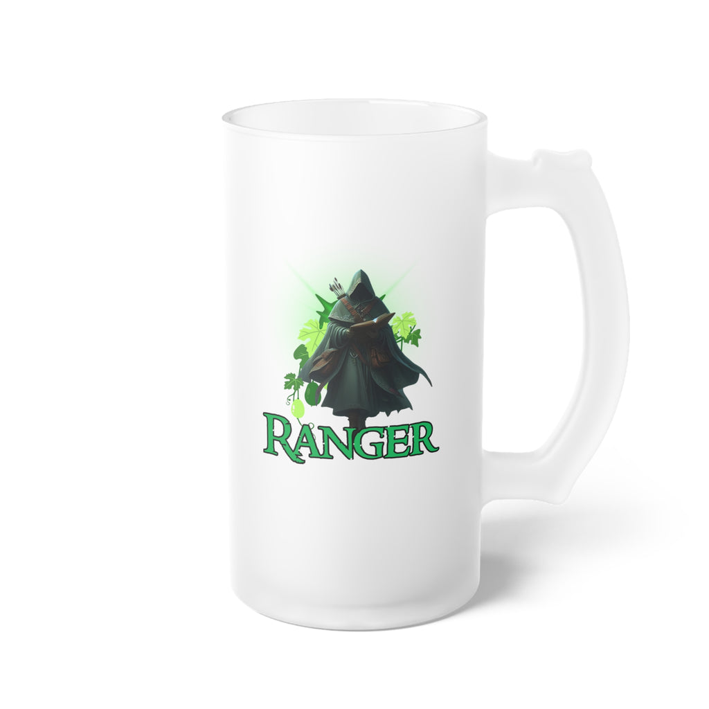 Frosted Glass Beer/ Mead Mug — Ranger D&D Class Mug