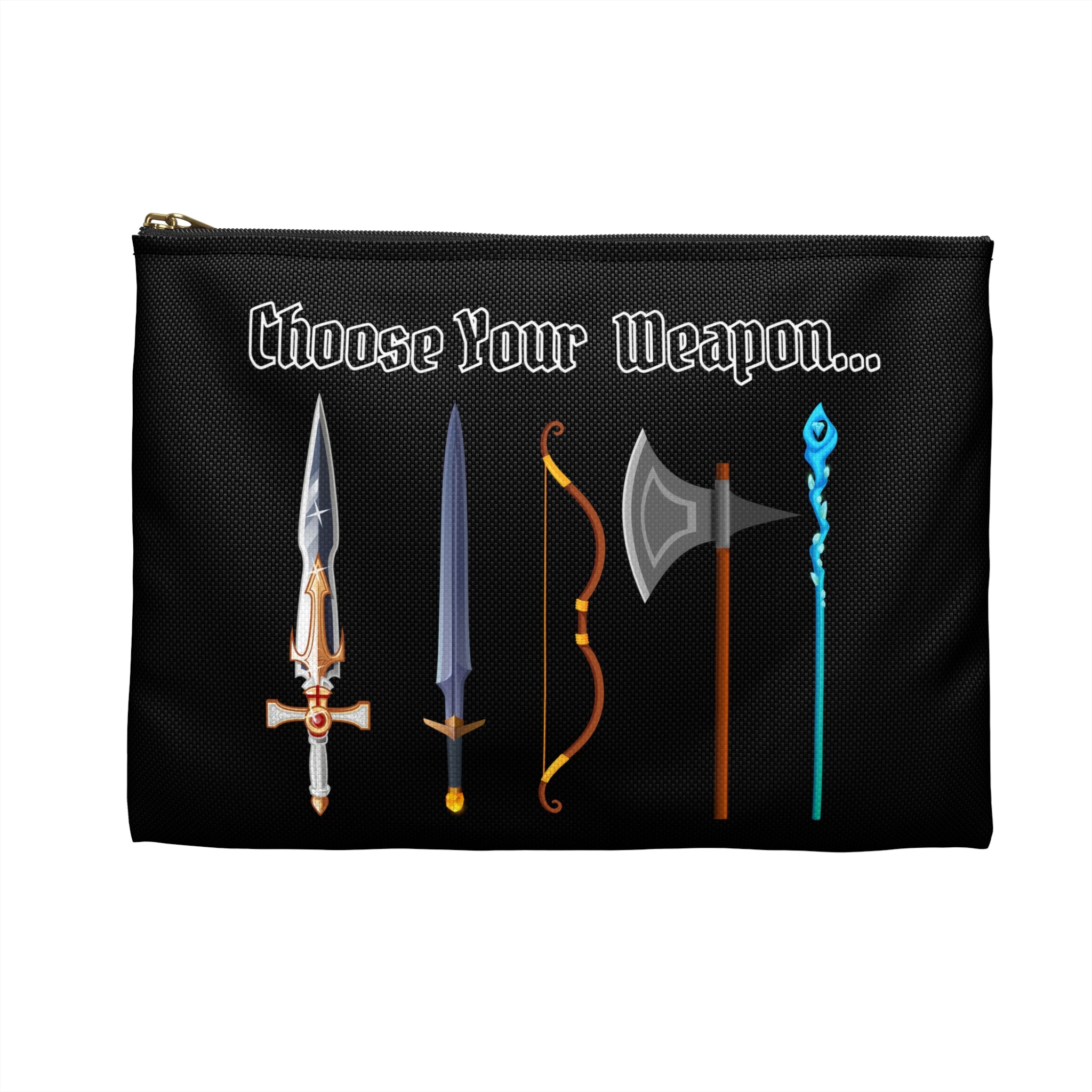Dice/Accessory Pouch — "Choose Your Weapon" RPG Gear Bag