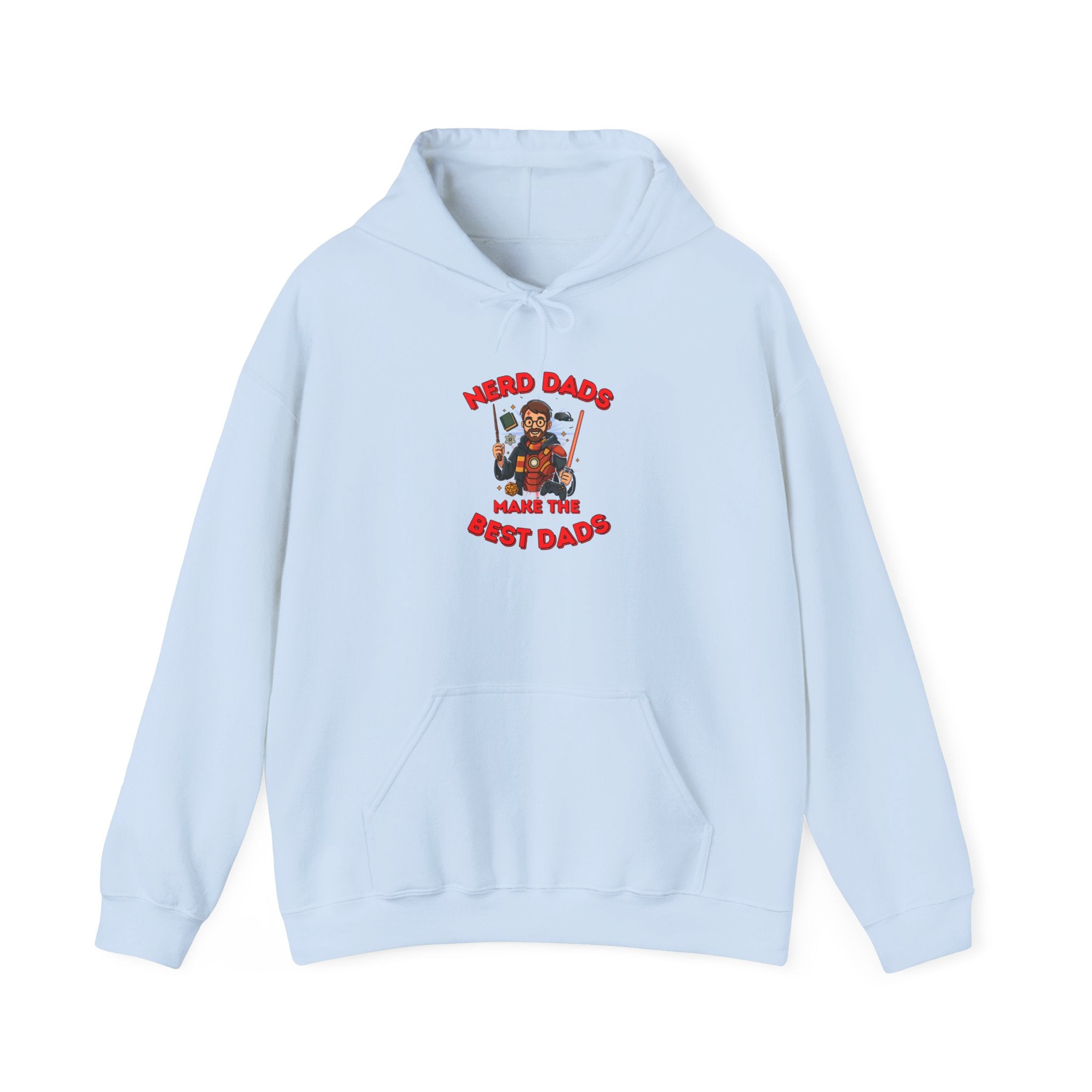 Hoodie — "Nerd Dads Make the Best Dads" Graphic Hooded Sweatshirt