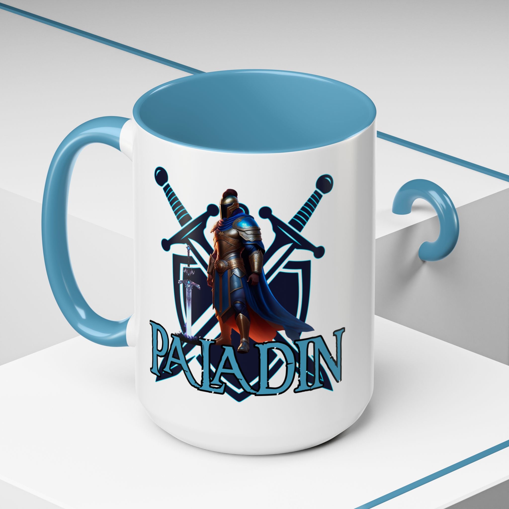 Paladin Coffee Mug – RPG Paladin D&D Design (15oz Accent)