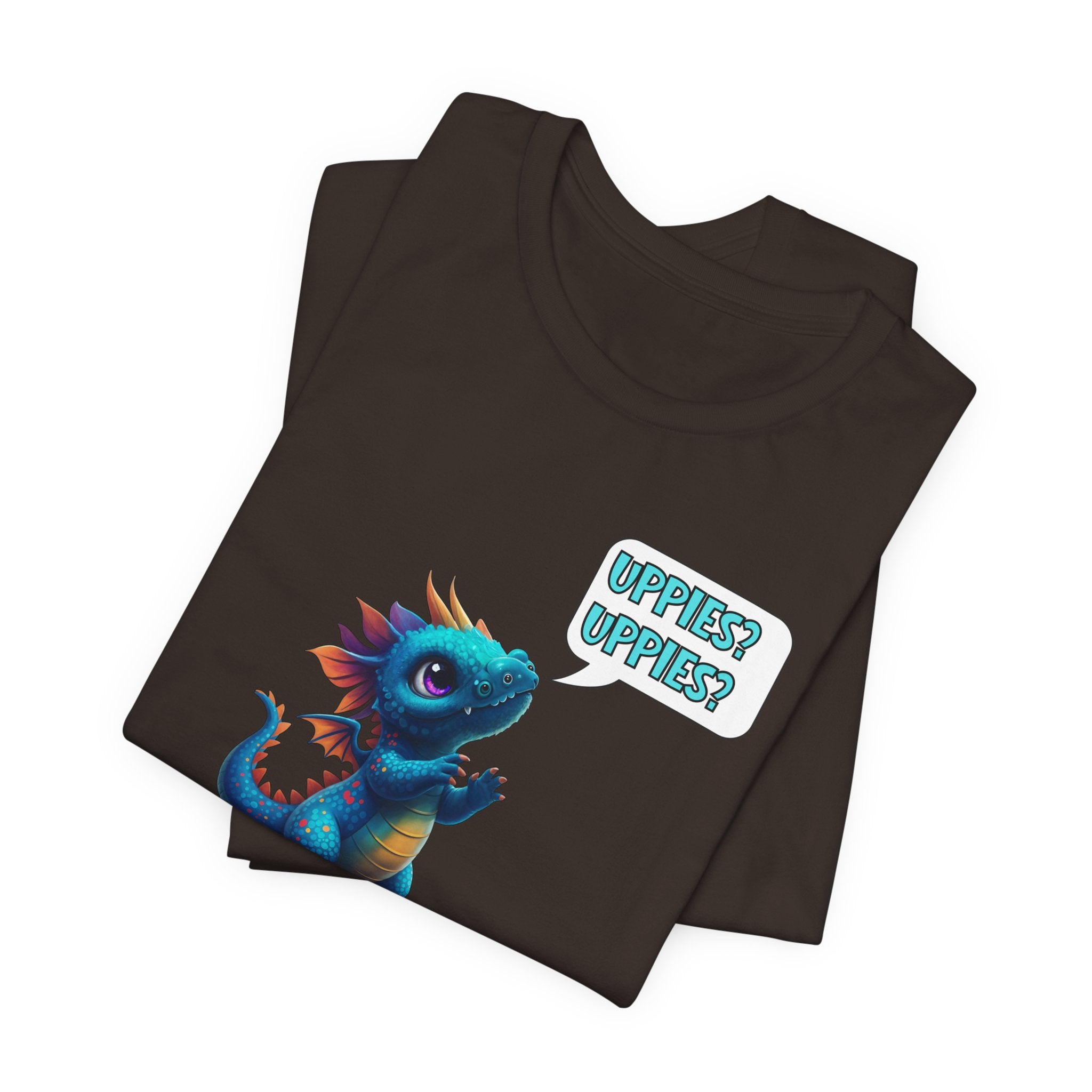 Baby Blue Dragon T‑Shirt — Cute 'Uppies? Uppies?' Fantasy Gamer Tee
