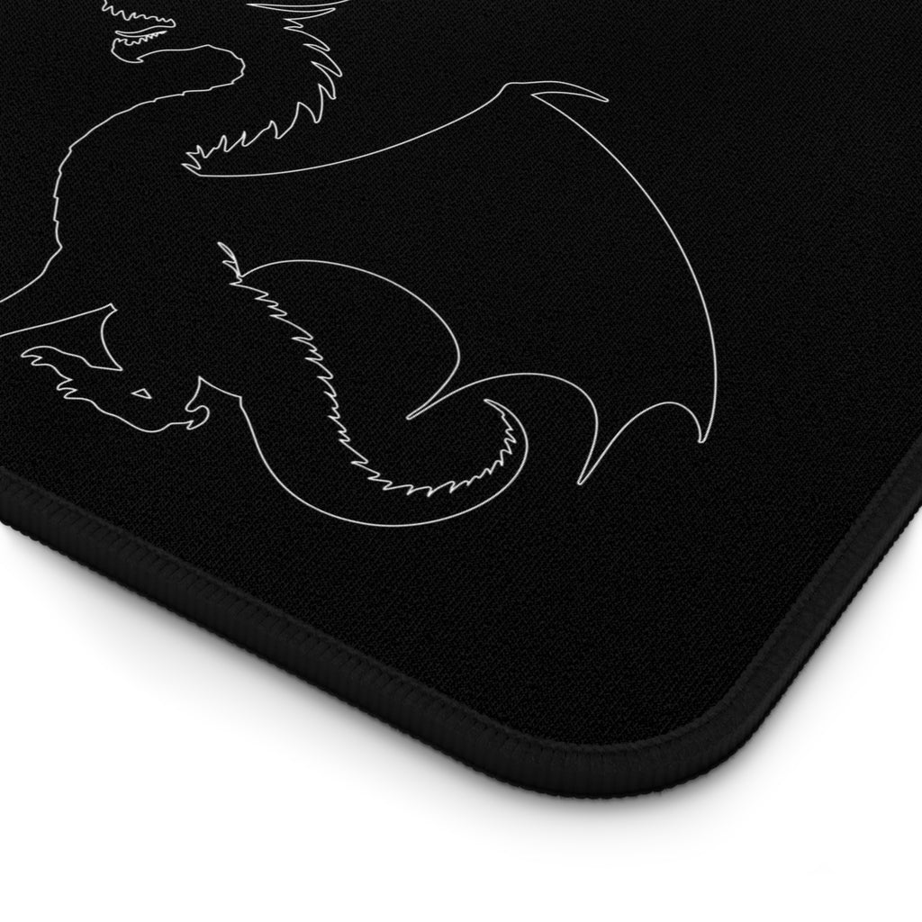 Here There Be Dragons Desk Mat