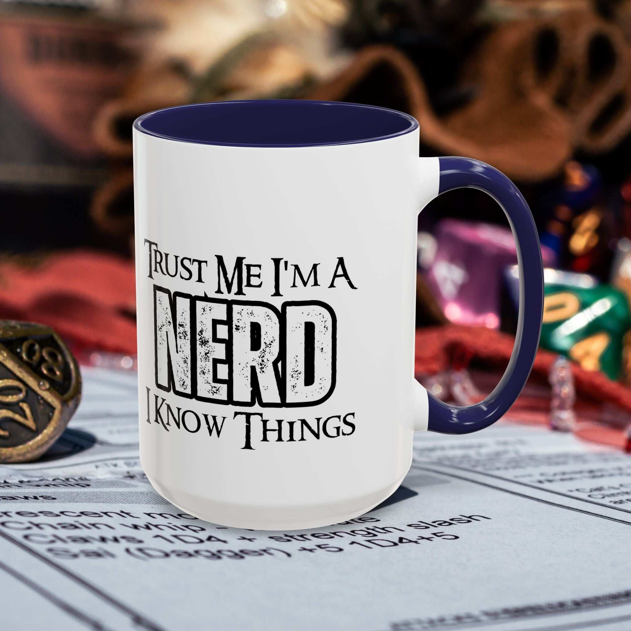 Trust Me I’m a Nerd Coffee Mug — Funny Dungeons & Dragons Gamer Gift (15oz)