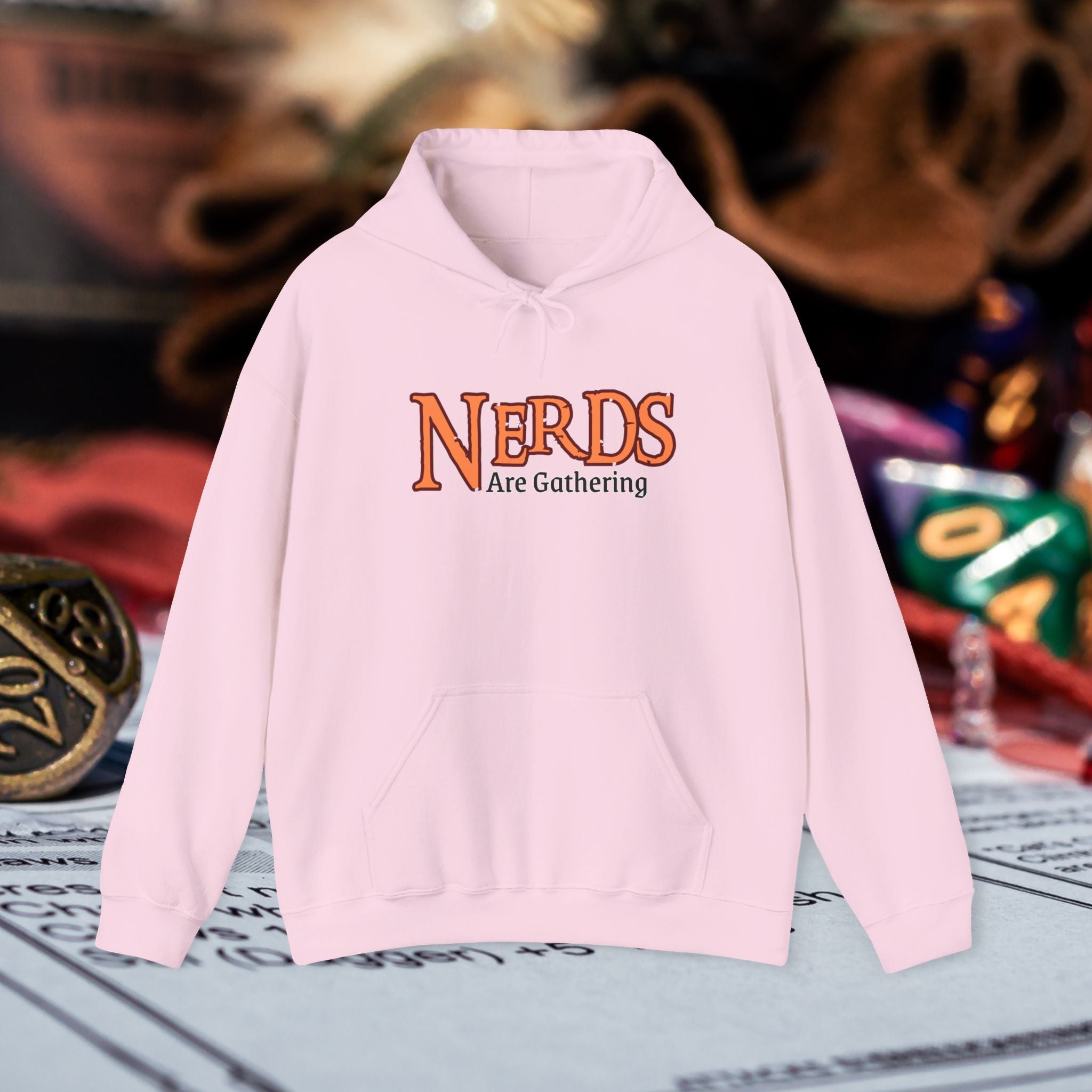 Hoodie — "Nerds Are Gathering" Retro Gamer & Tabletop Hoodie