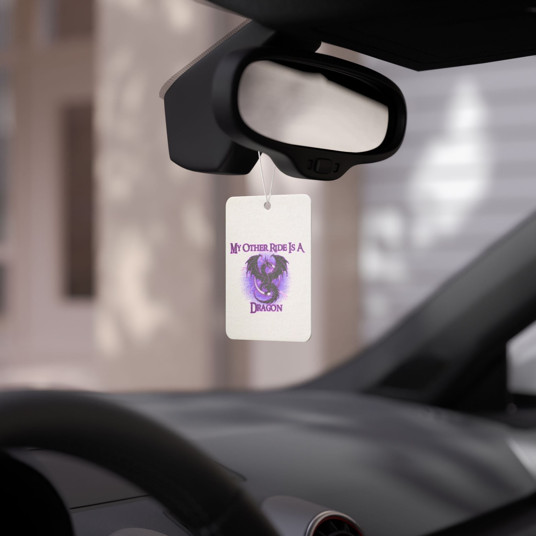 "My Other Ride Is A Dragon" Car Air Freshener — Fantasy D&D Gamer Scent Tag