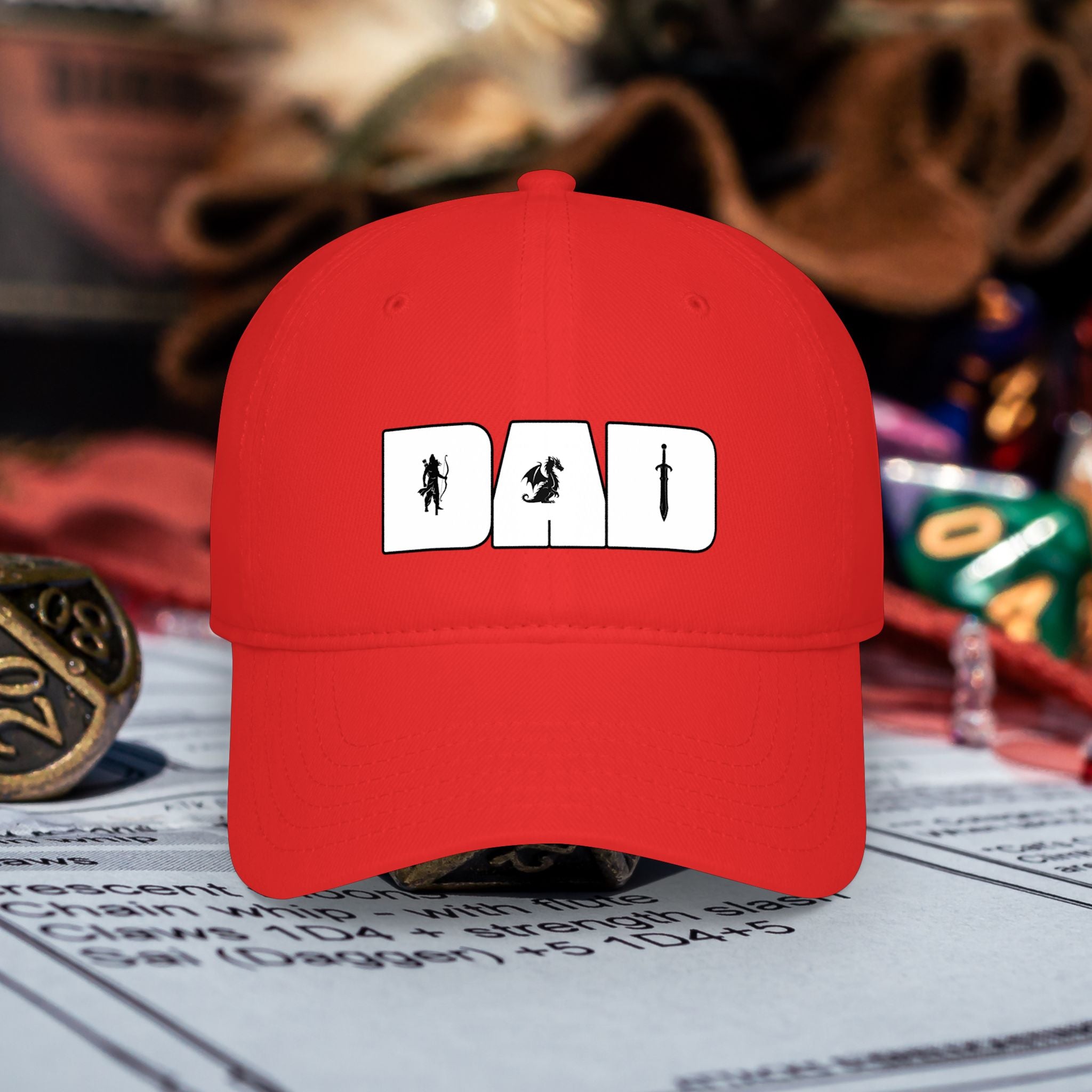Dad RPG Gamer Cap — Low Profile Baseball Hat for Tabletop & Dungeons & Dragons Fans