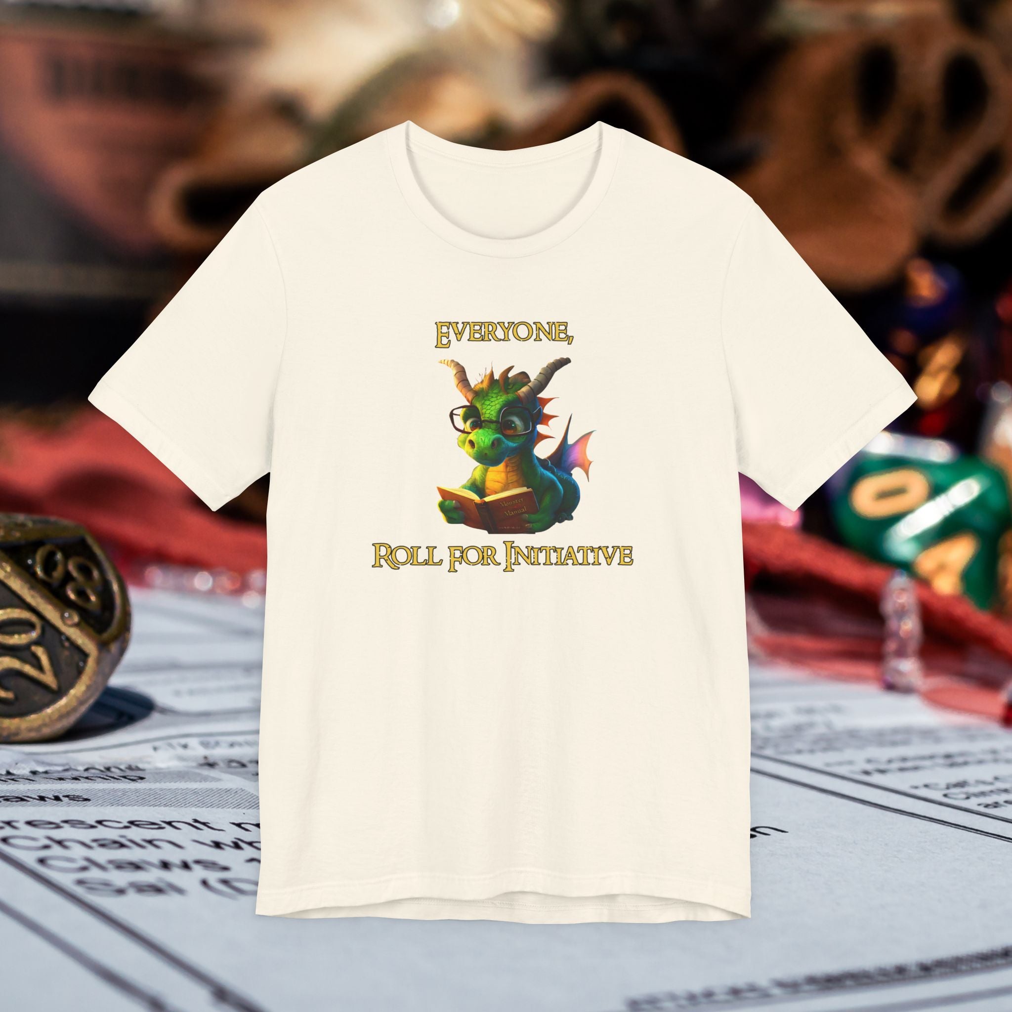 Roll for Initiative Dragon T-Shirt — Cute Fantasy RPG Tee