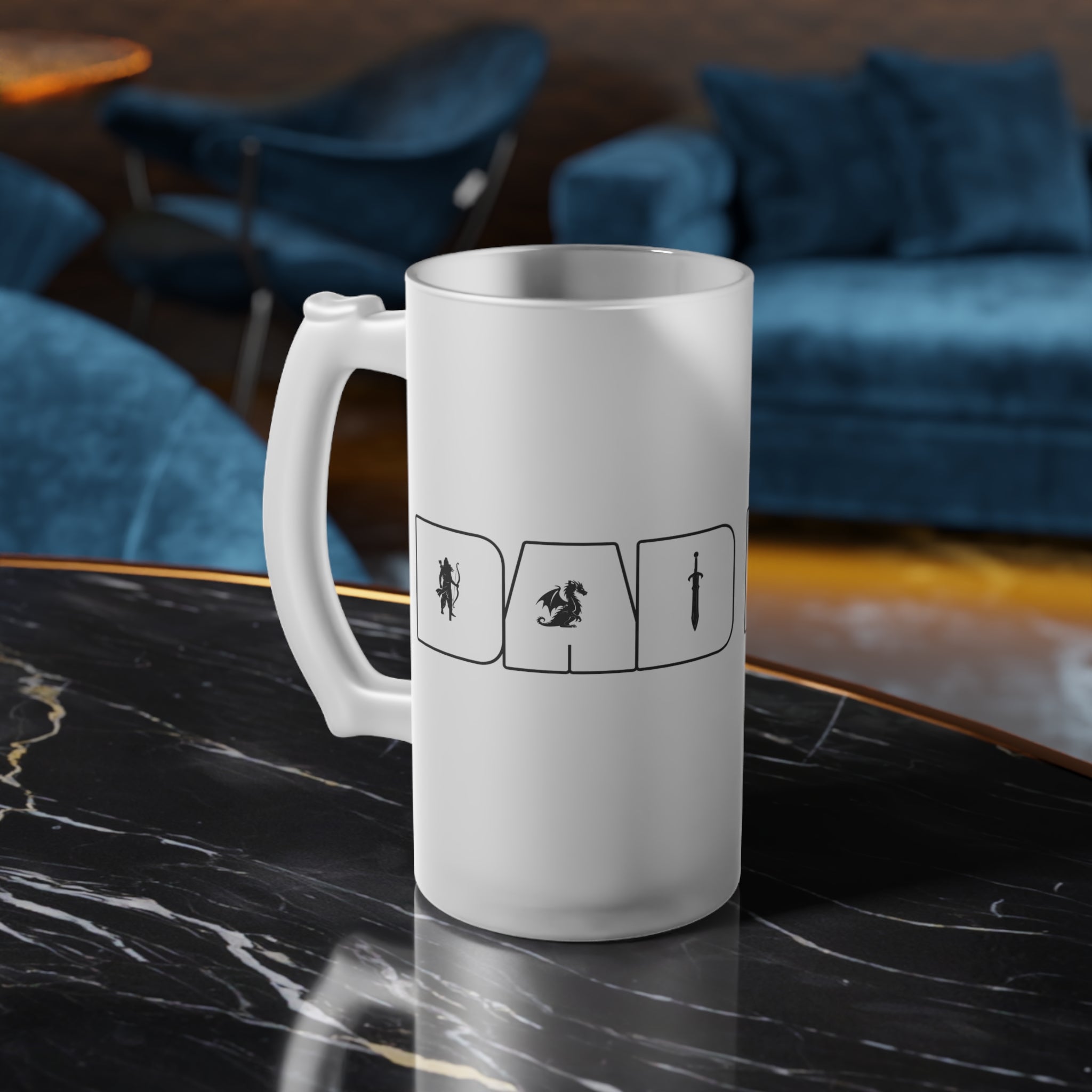 Dad Frosted Beer Mug — Rpg Dad Beer Mug