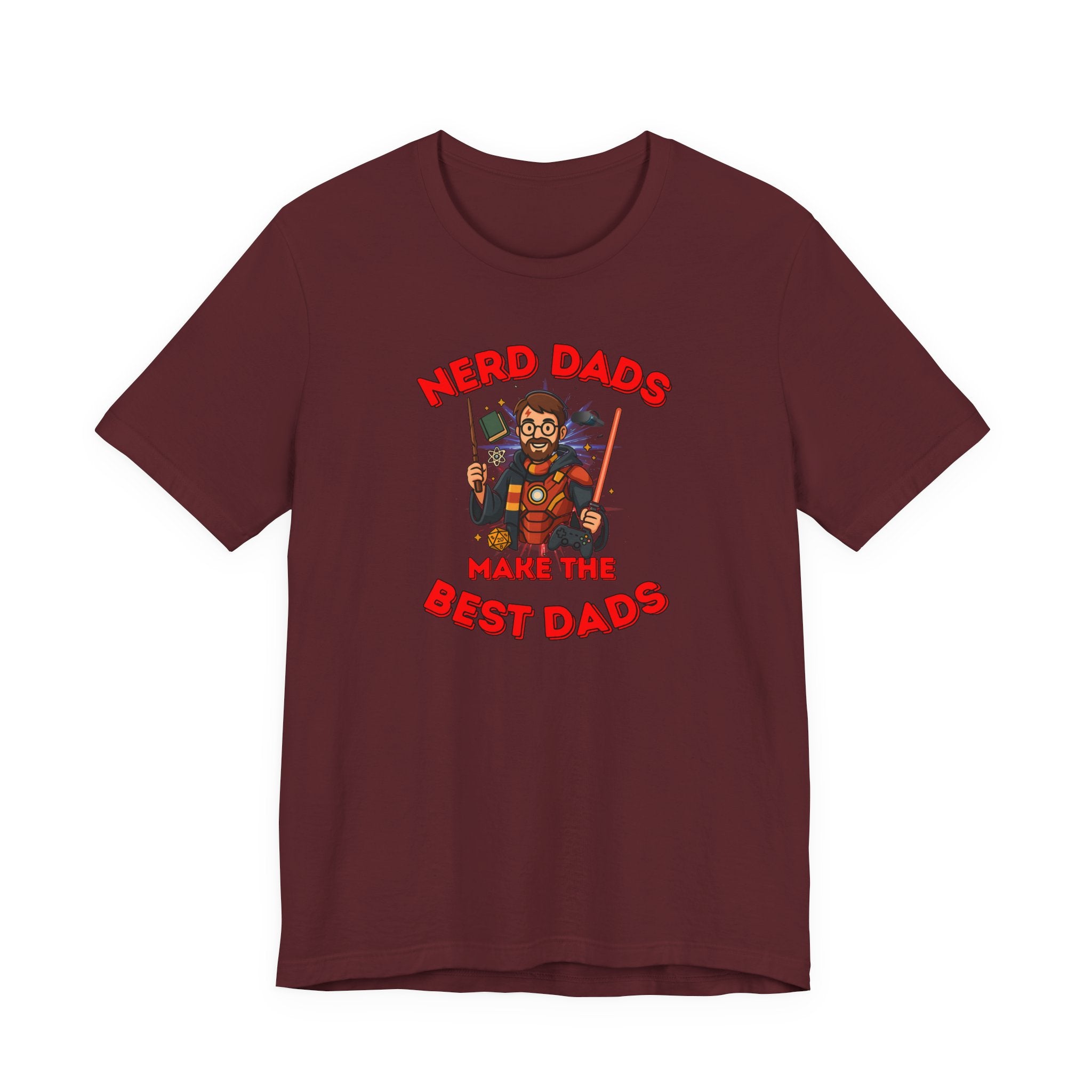 T-Shirt — "Nerd Dads Make The Best Dads" Graphic Tee (Geeky Father’s Day Gift)