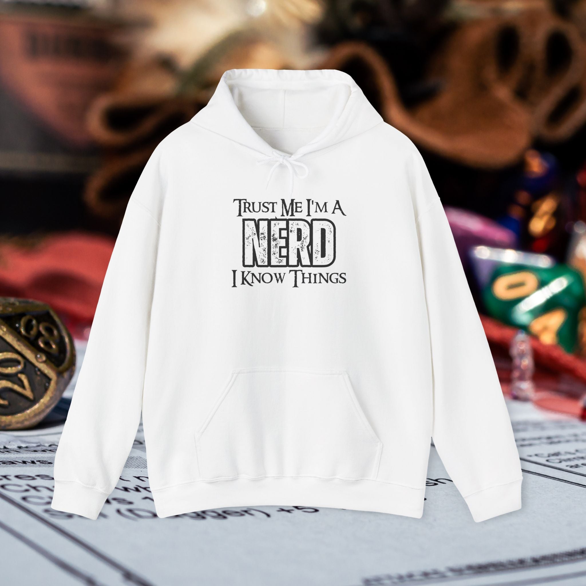 Nerd Hoodie - "Trust Me I'm a Nerd, I Know Things" Graphic Pullover