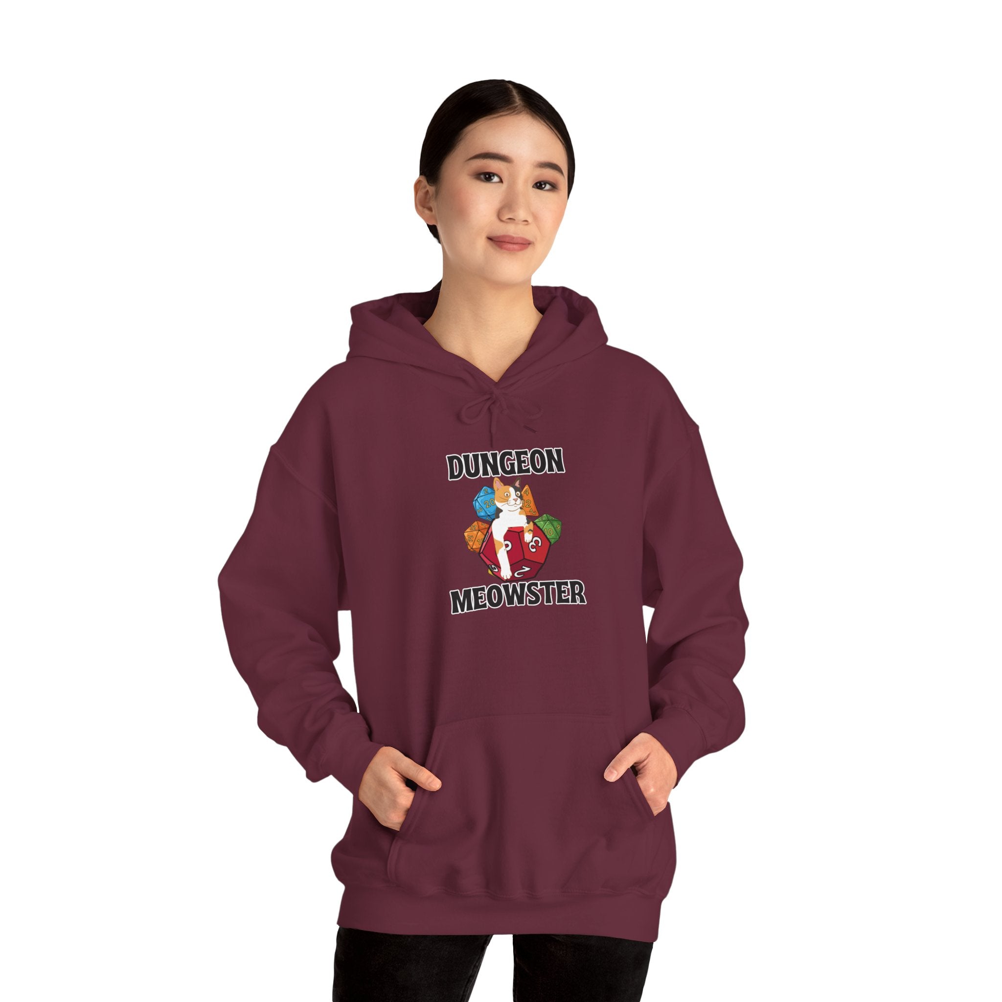 Dungeon Meowster Hoodie - Cute D&D Cat Gamer Sweatshirt